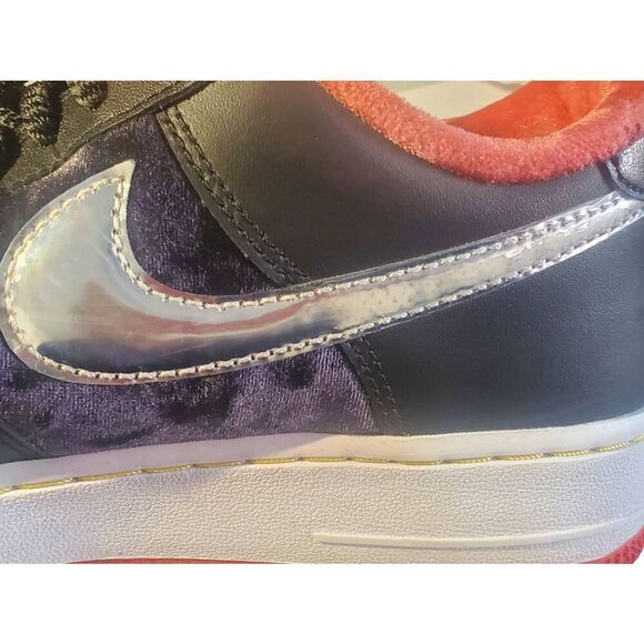 Men's Size 8.5 Nike Air Force 1 Low PRM H-Town Houston  Sneakers Shoes Black Red - Picture 11 of 15